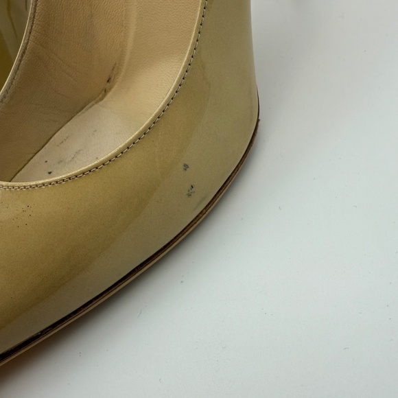 JIMMY CHOO ABEL 100MM NUDE PATENT PUMPS SIZE 41 - Picture 3 of 9